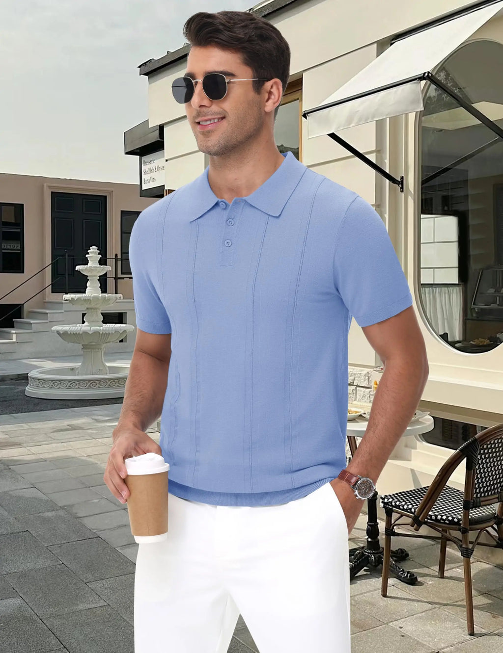 Ribbed Lightweight Polo